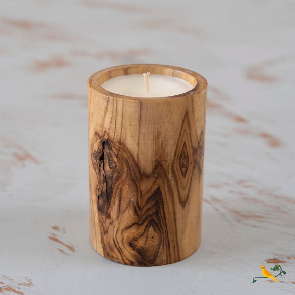 Tall Wooden Candle