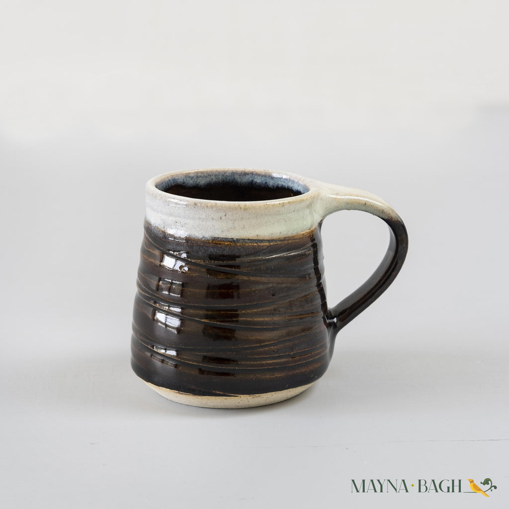 Edgy Tenmoku Ivory Mug (Set of 2)