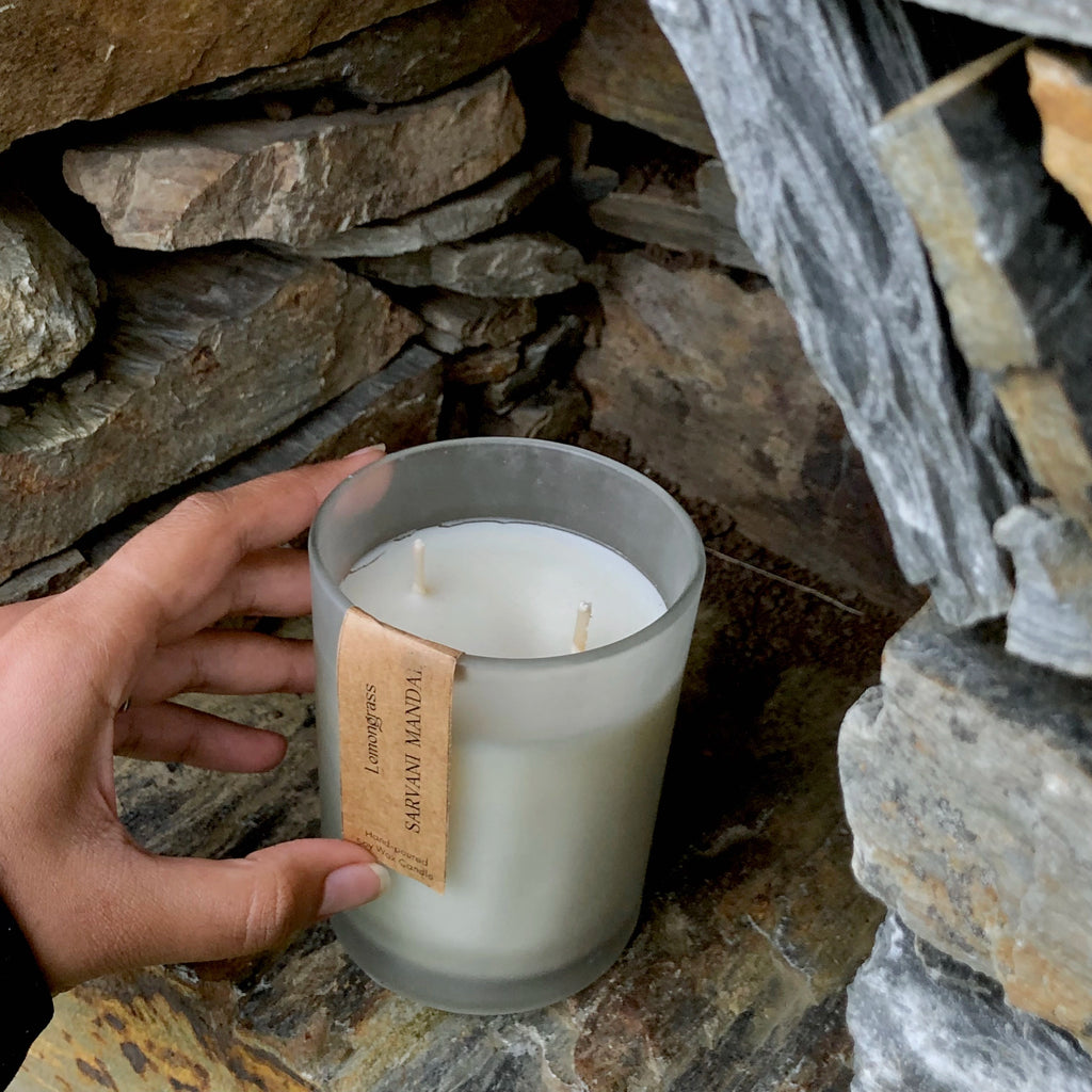 Scented Frosted glass candle