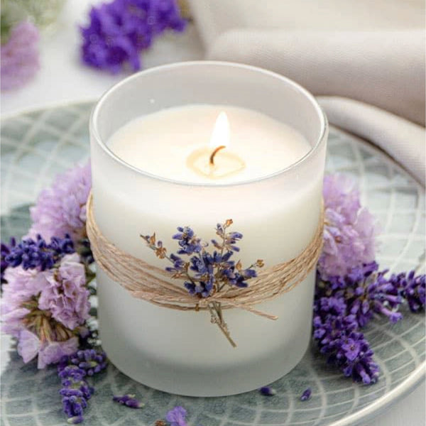 Scented Frosted glass candle