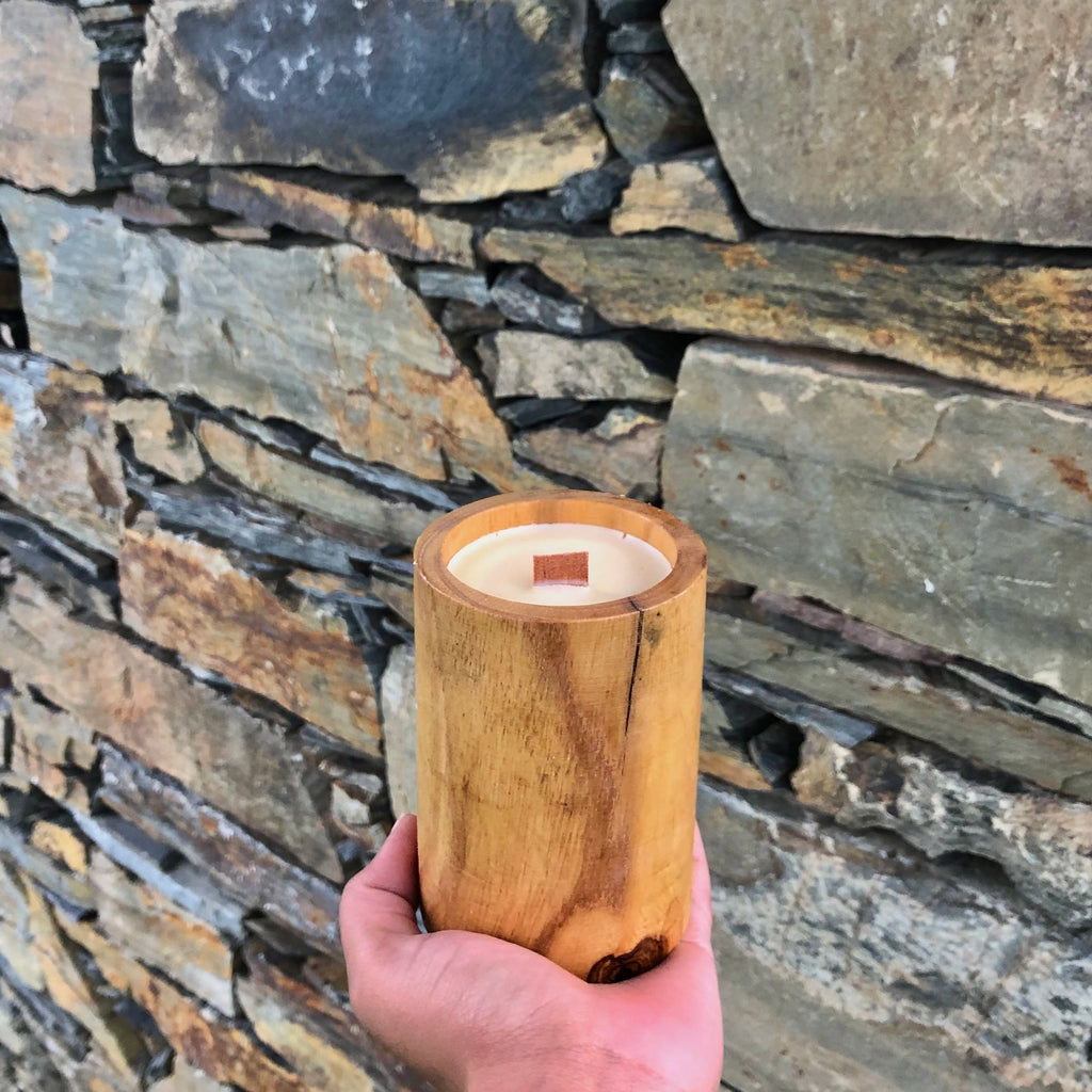 Tall Wooden Candle